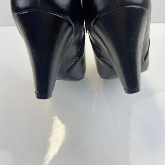 NEW! Naturalizer Leather Heeled Ankle Booties 3-Inch Heel Zip Closure Black 8M - Picture 7 of 13